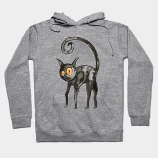 Black cat watercolor Hoodie